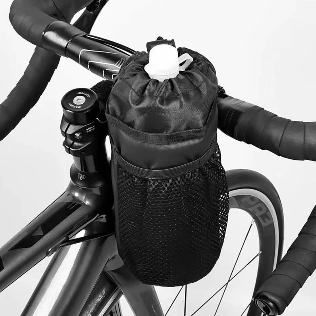 Mountain Biking Hydration Pack - ユニバーサル自転車用断熱ウォーターボトルホルダーバッグ、メッシュポケット付き、ウォーキングやオフロードマウンテンバイクに最適