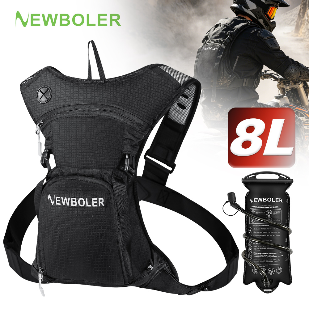 Mountain Biking Hydration Pack - NEWBOLER 8L オートバイサイクリング水分補給パック MTB オフロードモトクロスウォーターバックパックスポーツマウンテンバイクウォーターバッグ