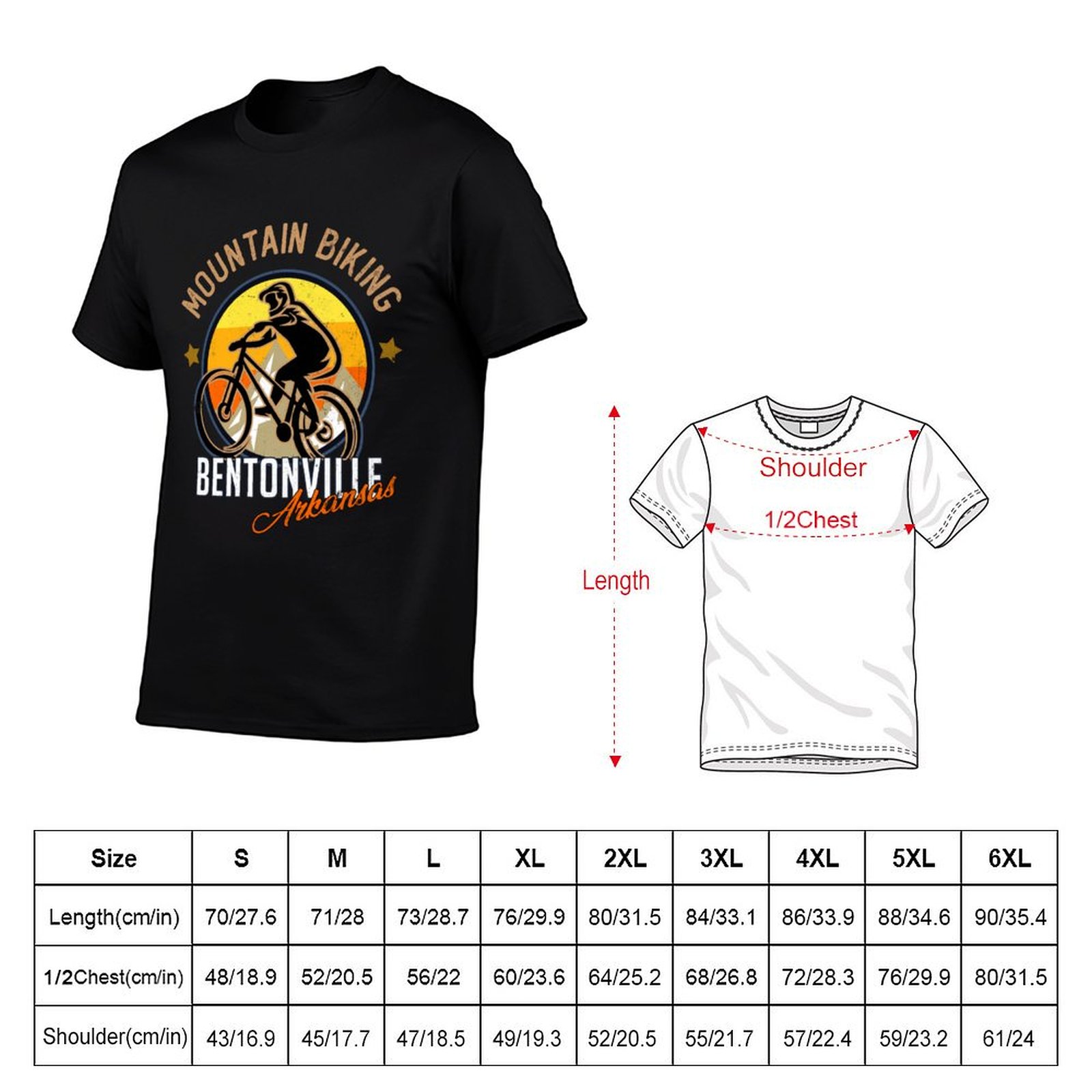 ベントンビル アーカンソー マウンテン バイキング Tシャツ - Mountain Biking In Arkansas のレビューと価格