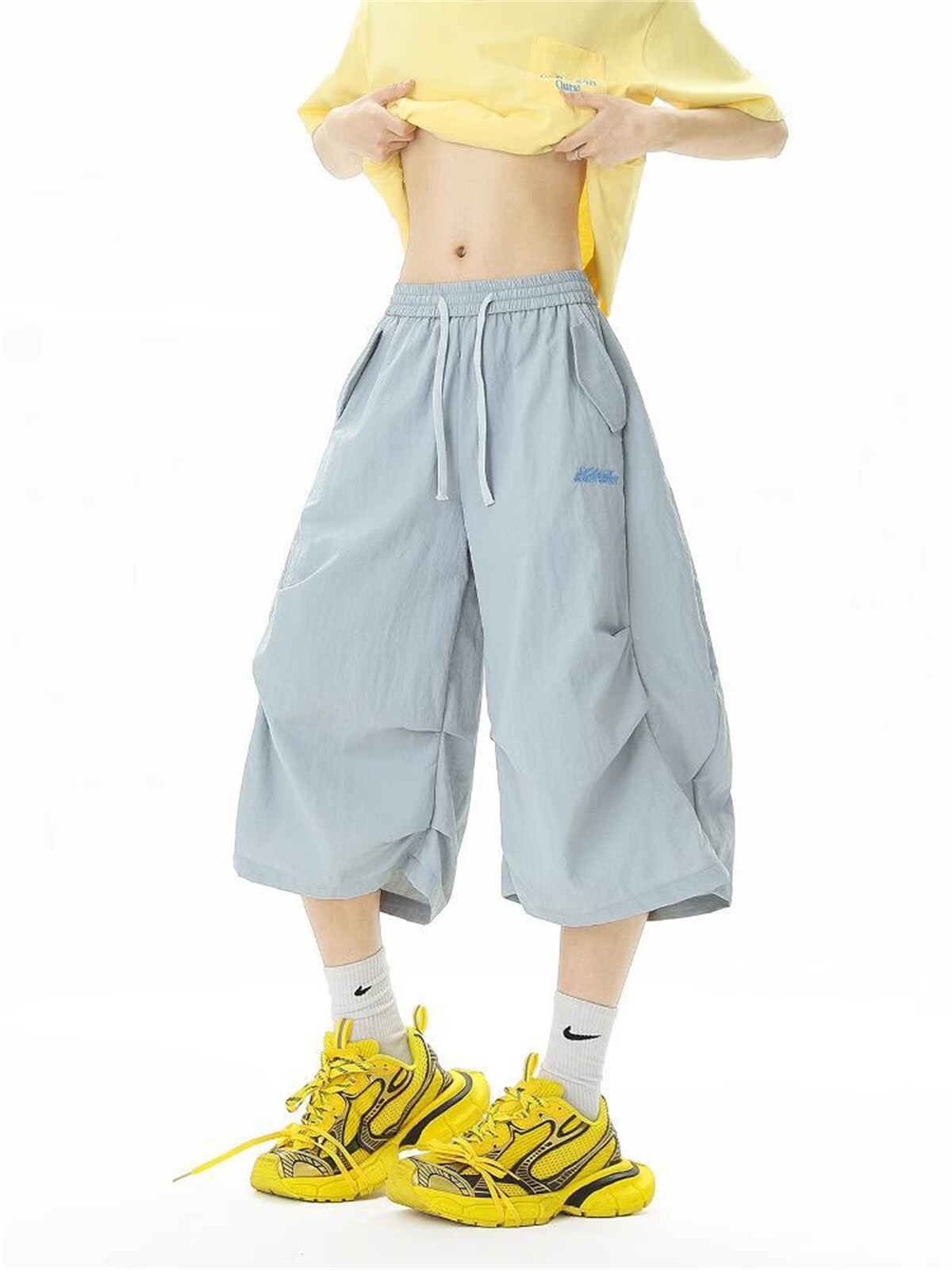 男性用刺繍入り速乾ショーツ夏アウトドアマウンテンスタイルワイ - Mountain Biking Shorts Women のレビューと価格
