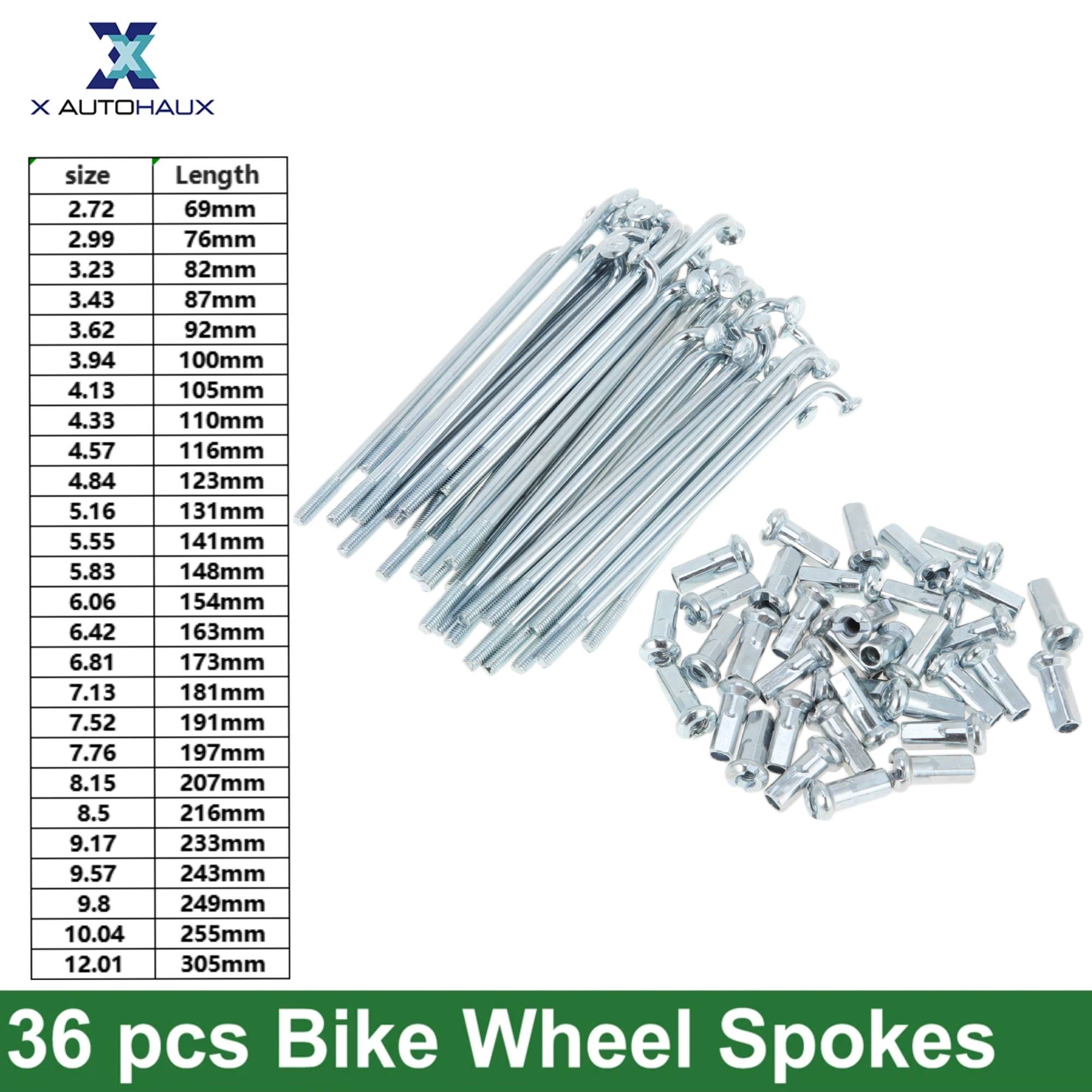 X Autohaux 36 個 12G J ベンド自転車スチ - Spoke Nipple Brass のレビューと価格