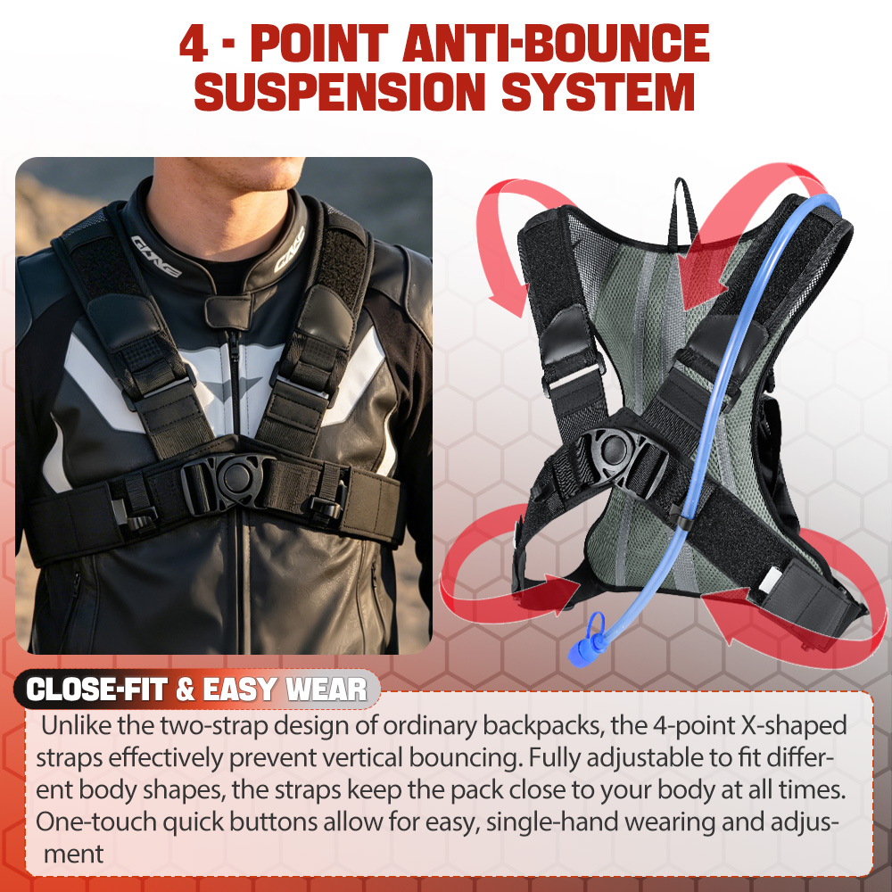 NEWBOLER 5L/8L オートバイサイクリング水分補給 - Mountain Biking Hydration Pack のレビューと価格