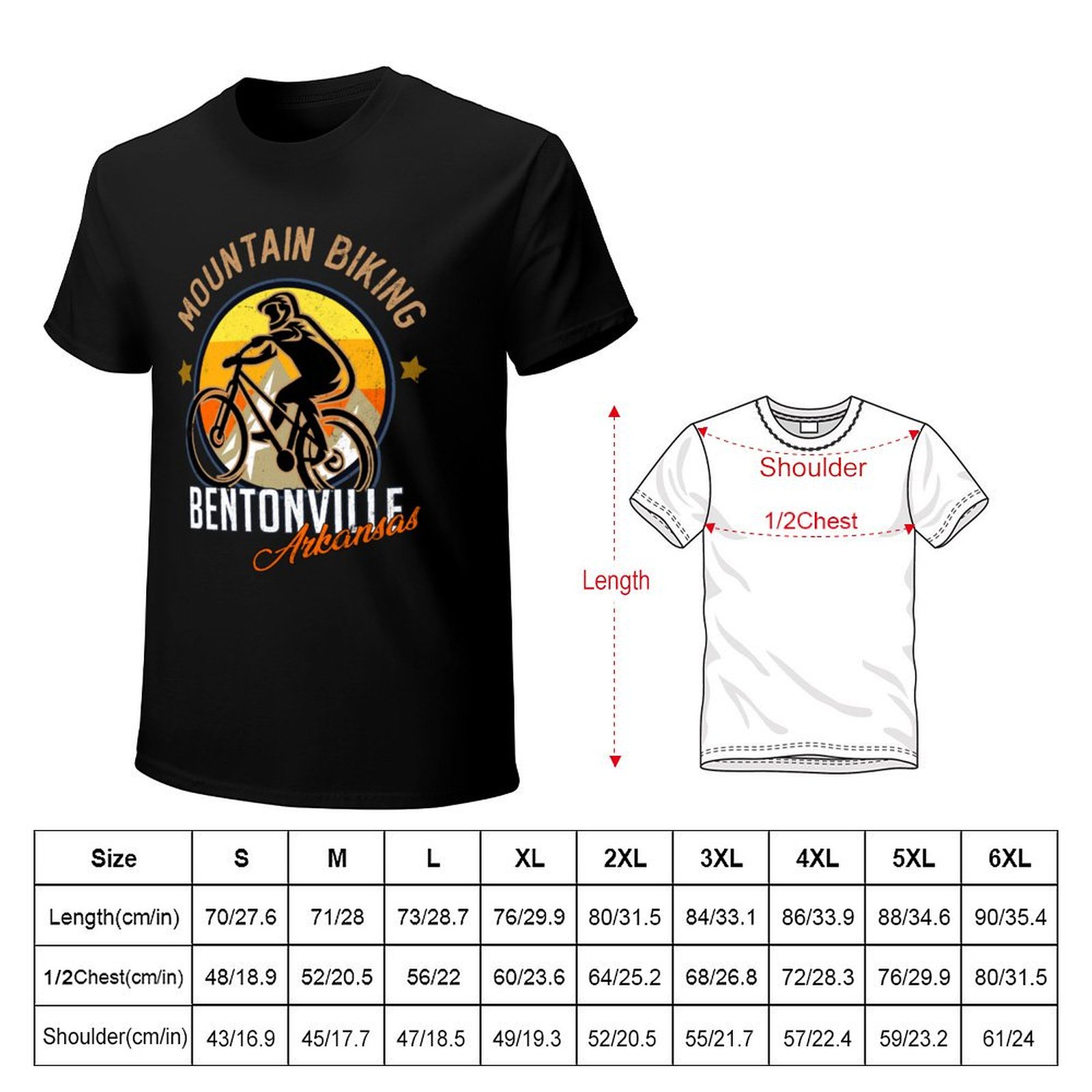 ベントンビル アーカンソー マウンテンバイク Tシャツ リラ - Mountain Biking In Arkansas のレビューと価格